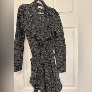 Stylish Black and White/gray  Knit Cardigan